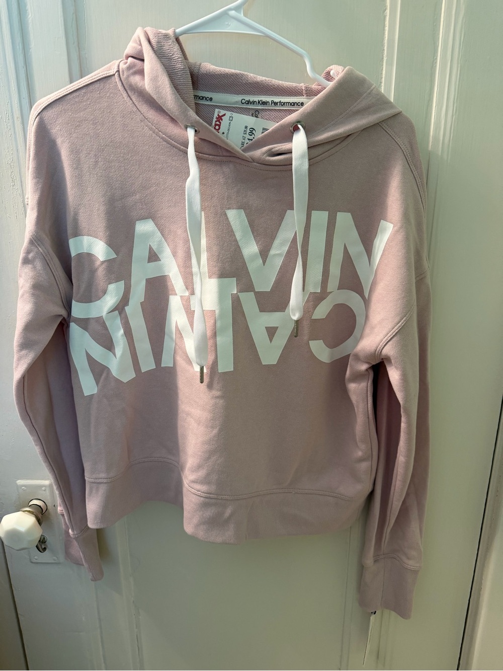 Calvin Klein Light Pink Logo Hooded Sweatshirt